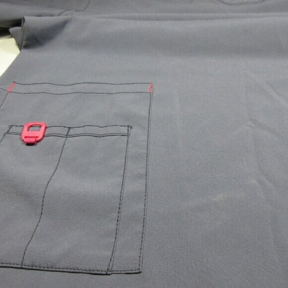 Carhartt womens gray an pink trim Force vneck scrub top XL - Picture 4 of 4